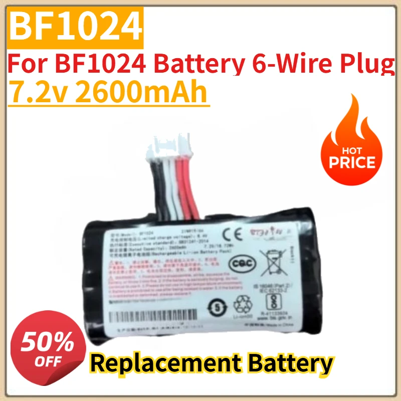 

New High-quality 7.2V 2600mAh replaceable Battery For BF1024 Battery 6-Wire Plug Battery