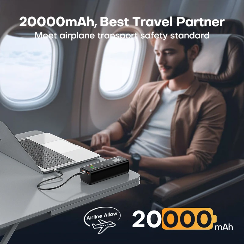 QOOVI PD 100 واط قوة البنك 20000 مللي أمبير قدرة البطارية الخارجية شحن سريع شاحن محمول Powerbank لأجهزة الكمبيوتر المحمول آيفون سامسونج