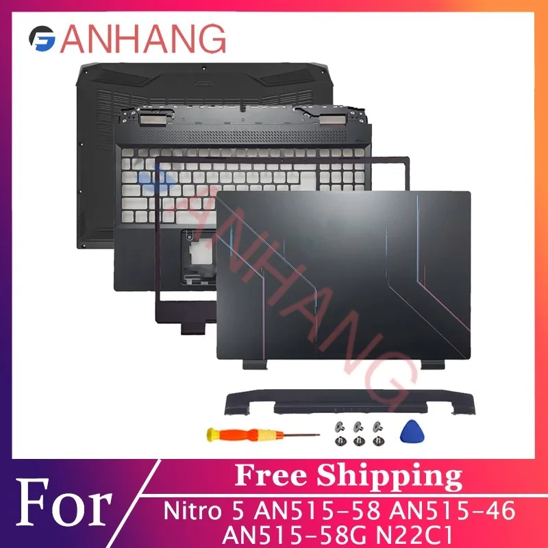 

New Replacement Laptop case For Acer Nitro 5 AN515-58 N22C1 AN515-46 LCD Back Cover/Front Frame/Palm Rest/Bottom Case/Hinges