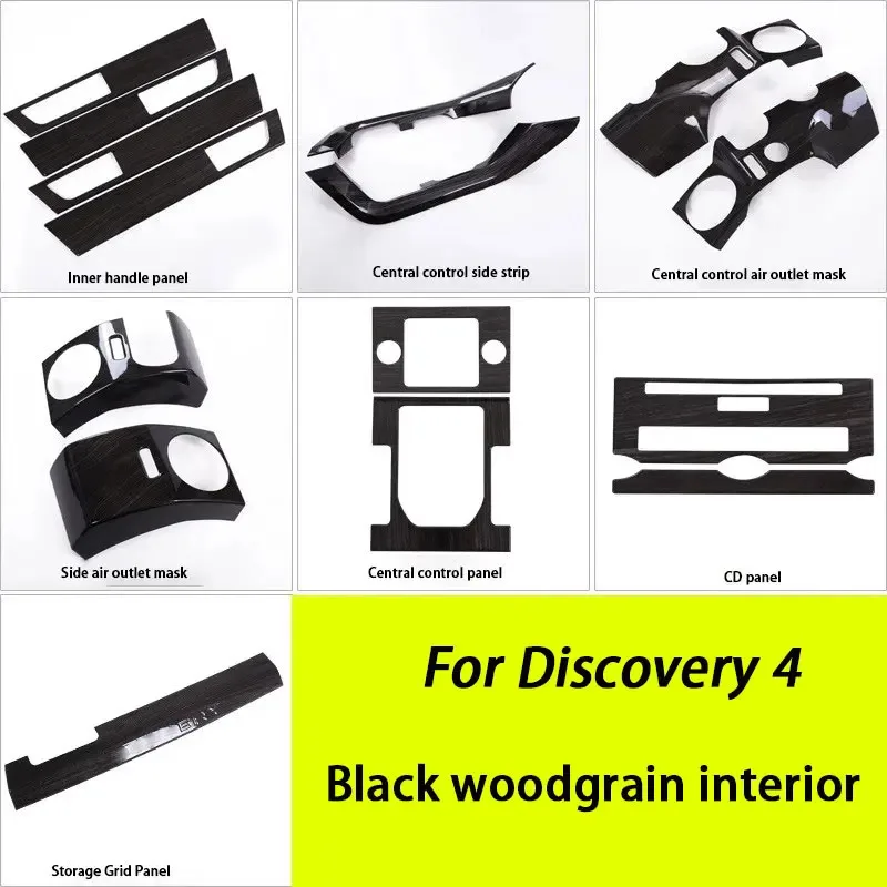 

Black Wood Grain Car Modified Interior Patch Central Control Interior Decoration For Land Rover Discovery 4 Car Accessories