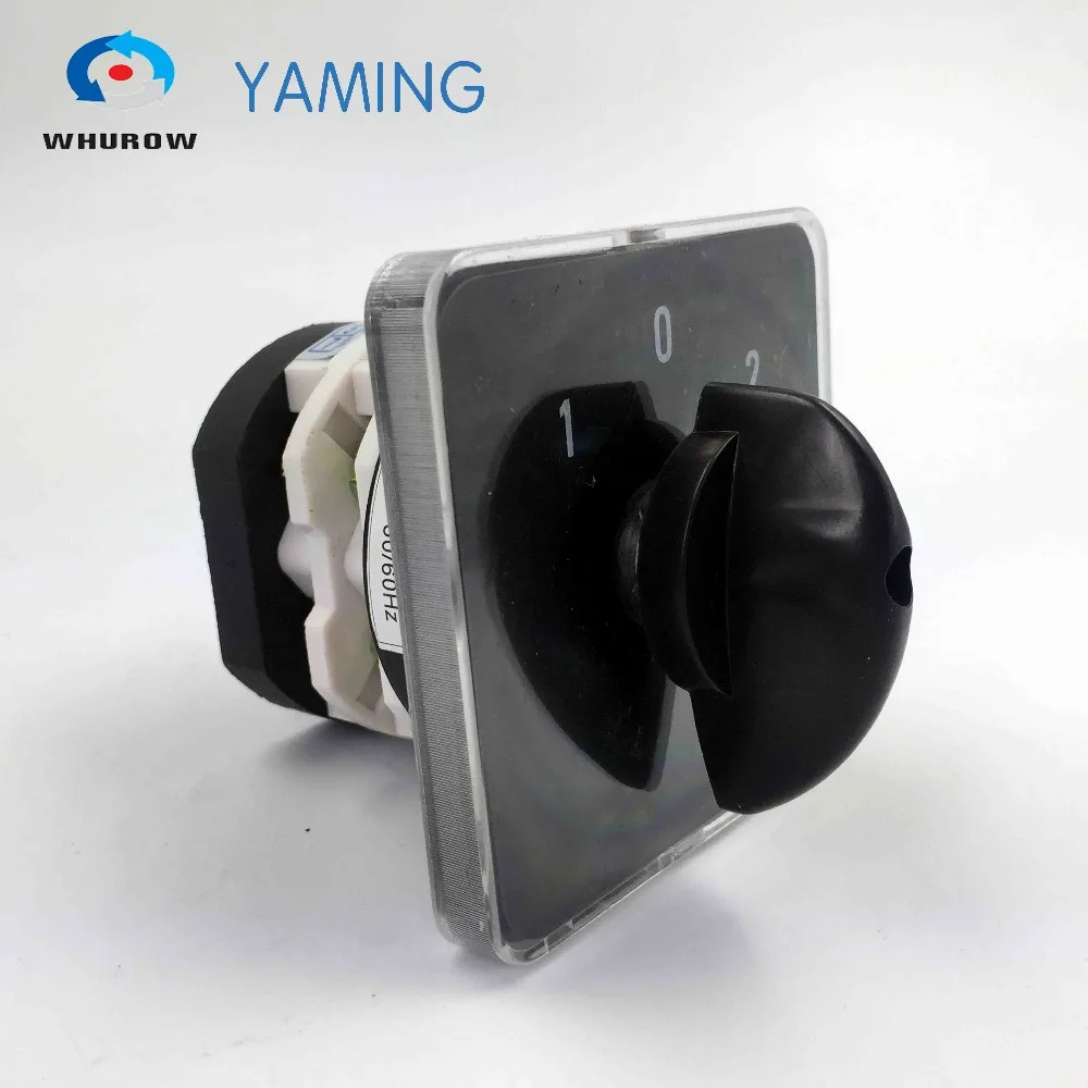 Electrical Changeover Rotary Switch 3 Position 25A Control Motor Universal Combination Two Knots Selector YMZ12-25/2