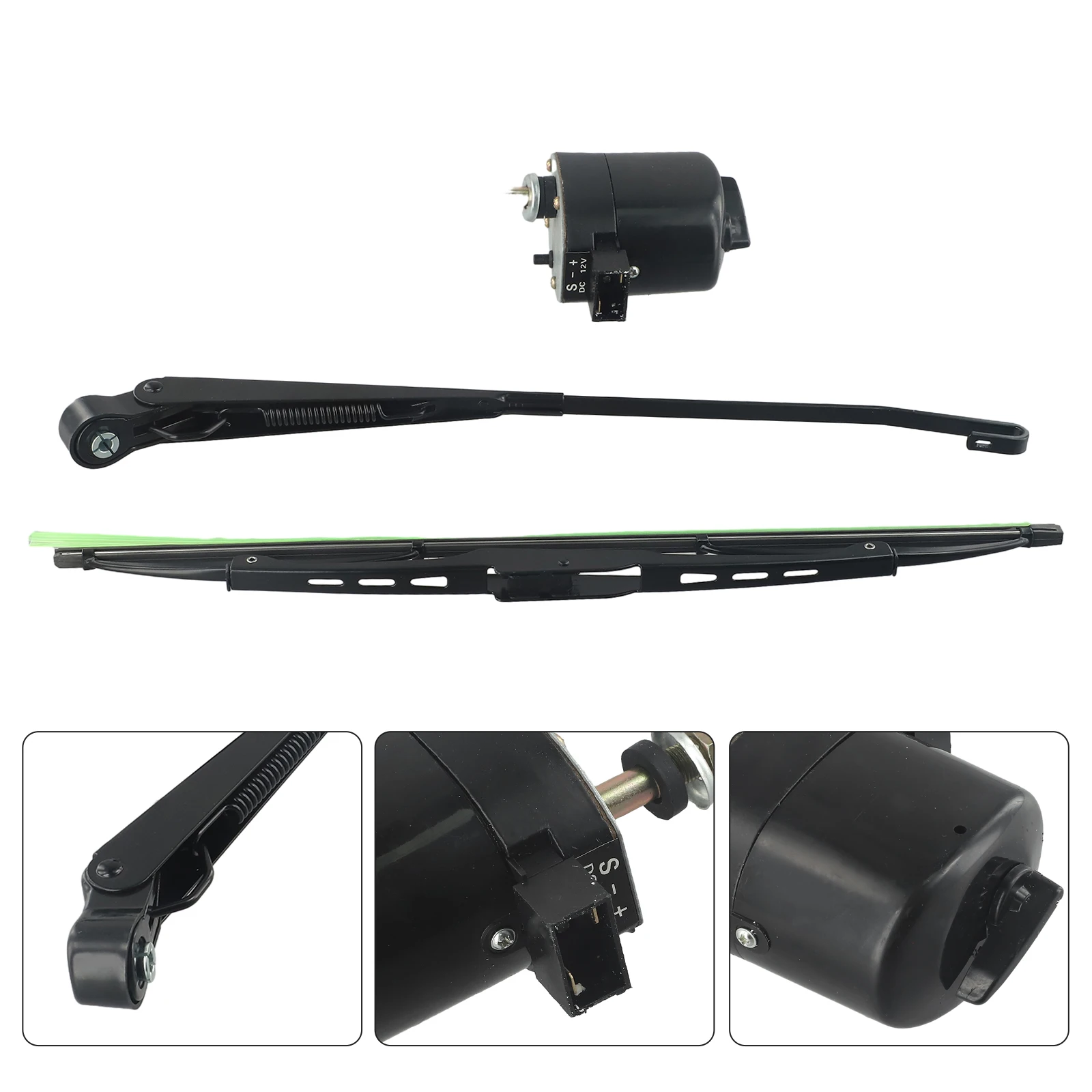 DC12V 400mm Car Universal Winds Hield Wiper Motors 105° Blade Wipers Metal For Tractor Boat RV Car Clean Accessories