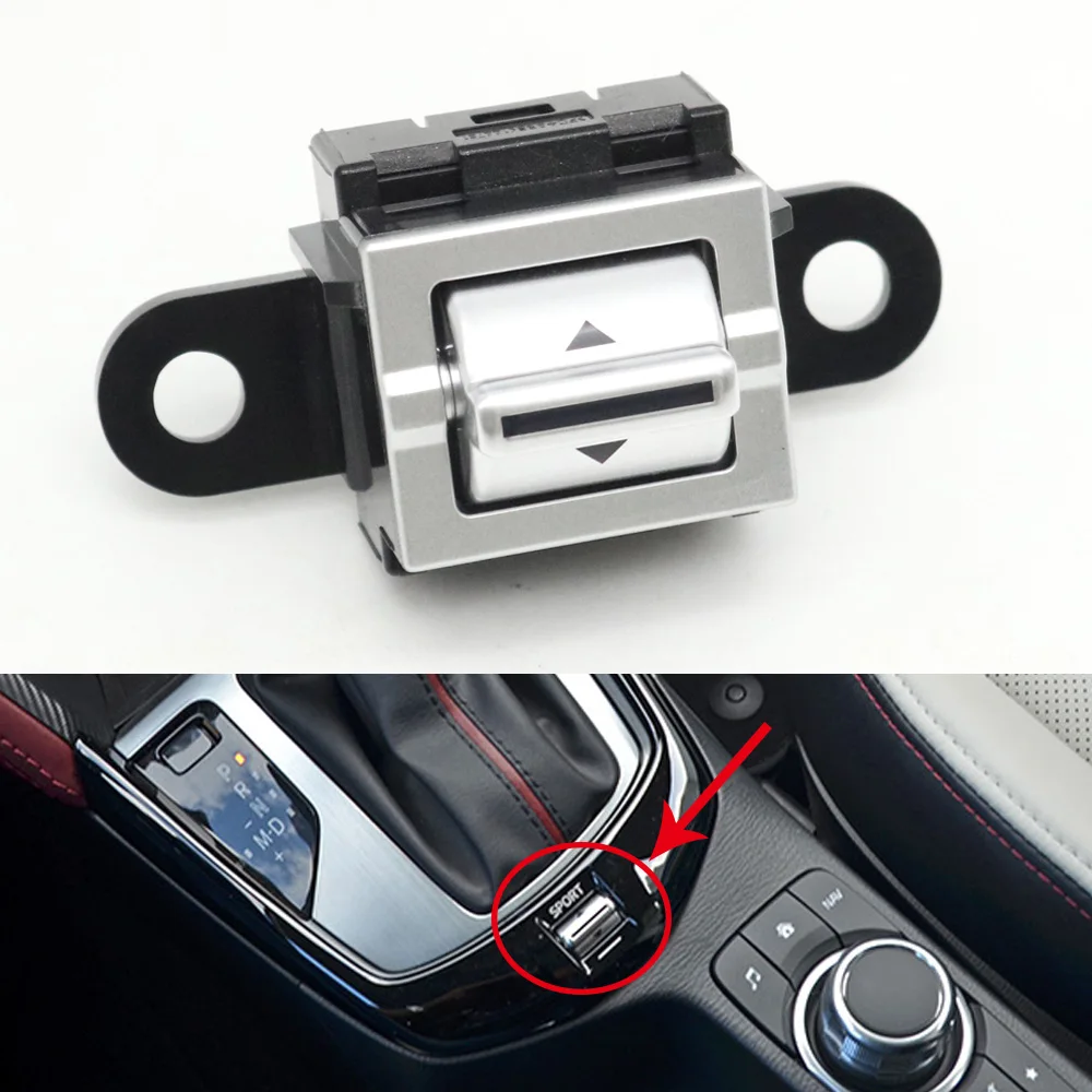 

Car Inner Central Gear Shift Pannel Drive Mode Control SPORT Off Switch Button For Mazda 2 Demio DJ MX5 ND Miata CX3 DK 15-22