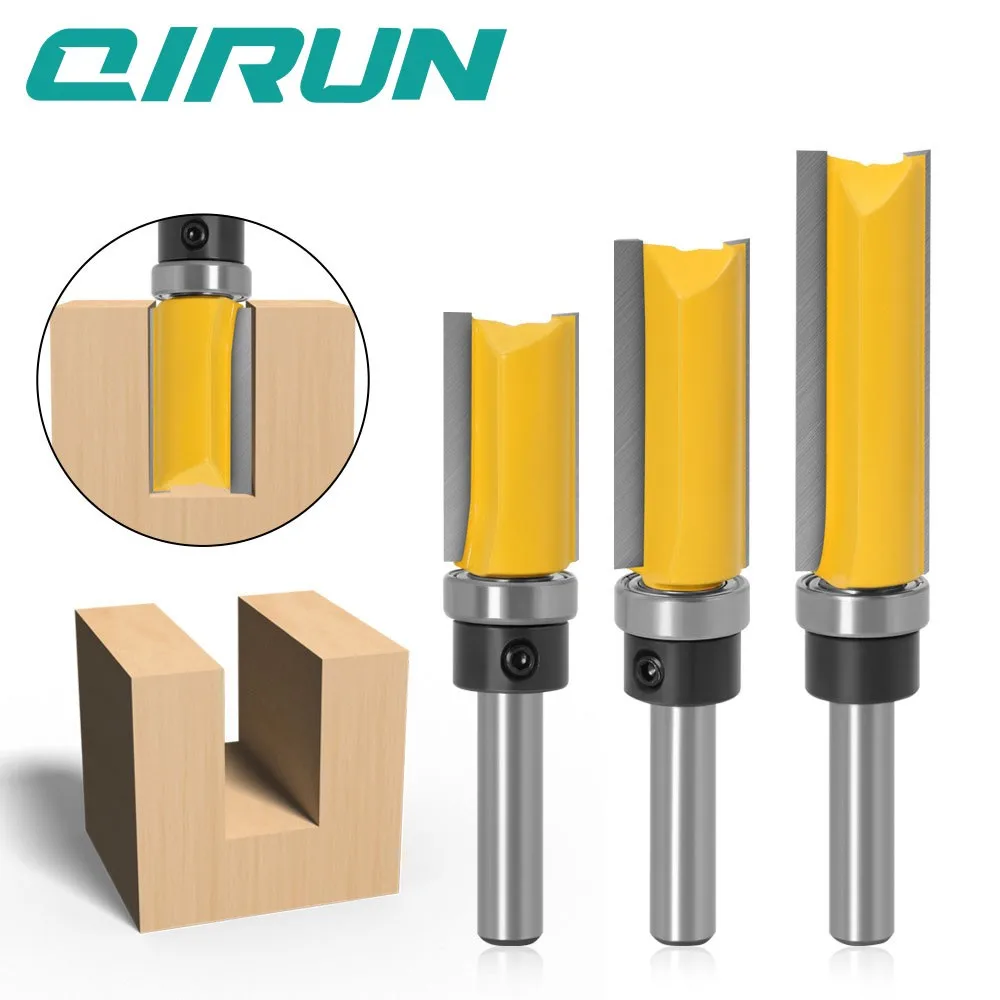 8mm shank diameter imitation trimming cutter, 15.9mm diameter straight edge imitation milling cutter, woodworking milling cutter