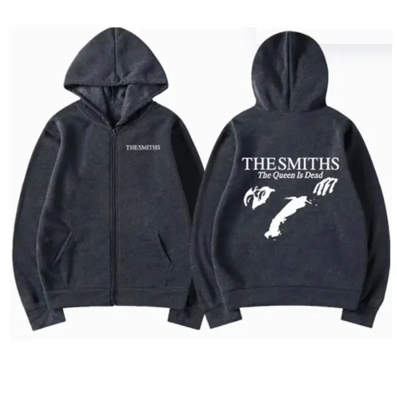 Zipper Hoodie The Smiths The Queen Is Dead Men\'s Fashion Vintage Zip Up Hooded Sweatshirt Harajuku Casual Oversized Jacket Coats