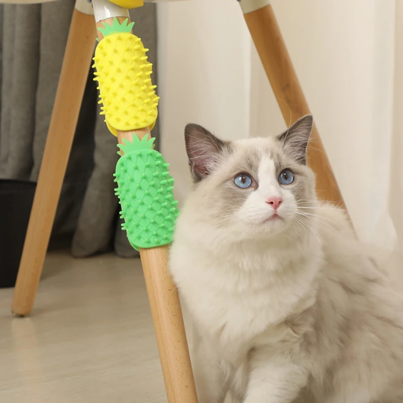 Cat Self Groomer With Catnip Wall Corner Massage Comb Soft Brush Rubs The Face Tickling Scratcher Cleaning Hair Product Cat Toys