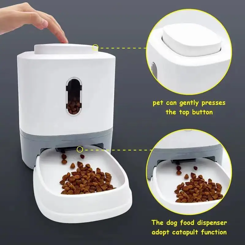 Automatic Dog Feeder Bowl Interactive Auto Pet Puppy Cat Non-Slip Dry Food Dispenser For Small Medium Breed Slow Eating