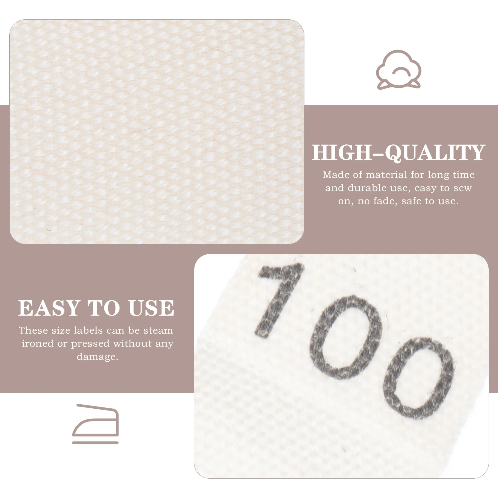 

200Pcs Children Garment Size Labels Folded Printed Clothes Tags Lightweight Sewing Size Marks Clothing Accessories