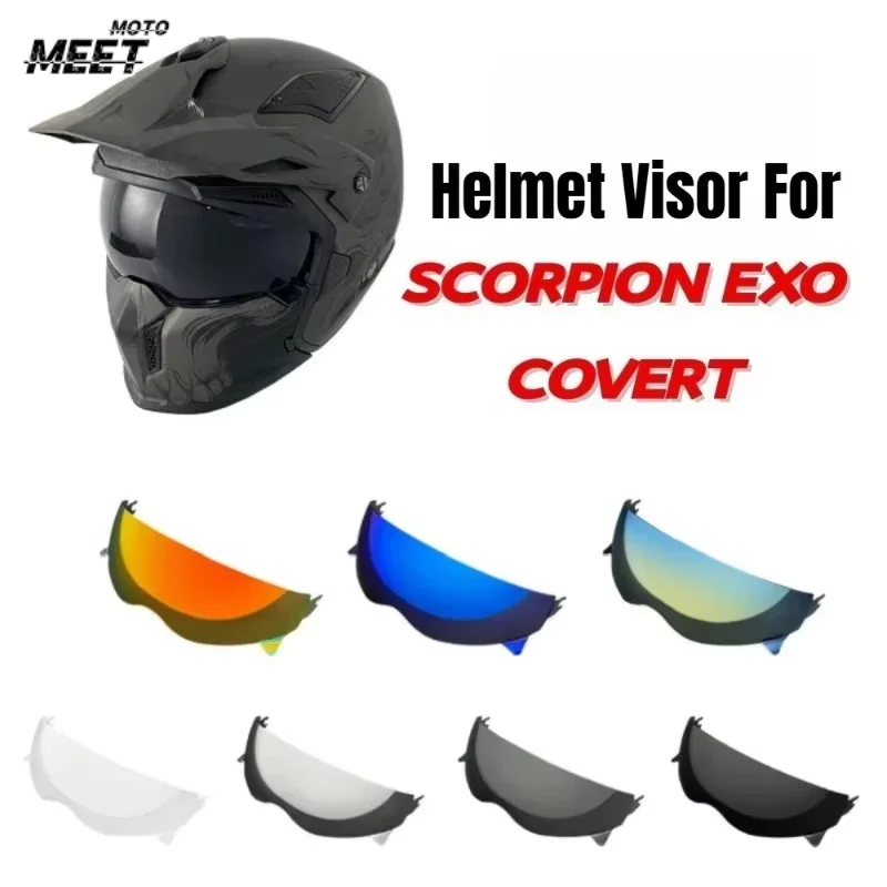 Covert Helmet Visor for SCORPION EXO Combat Covert-X Face Shield Accessories Moto Replacement Durable Windproof Lens