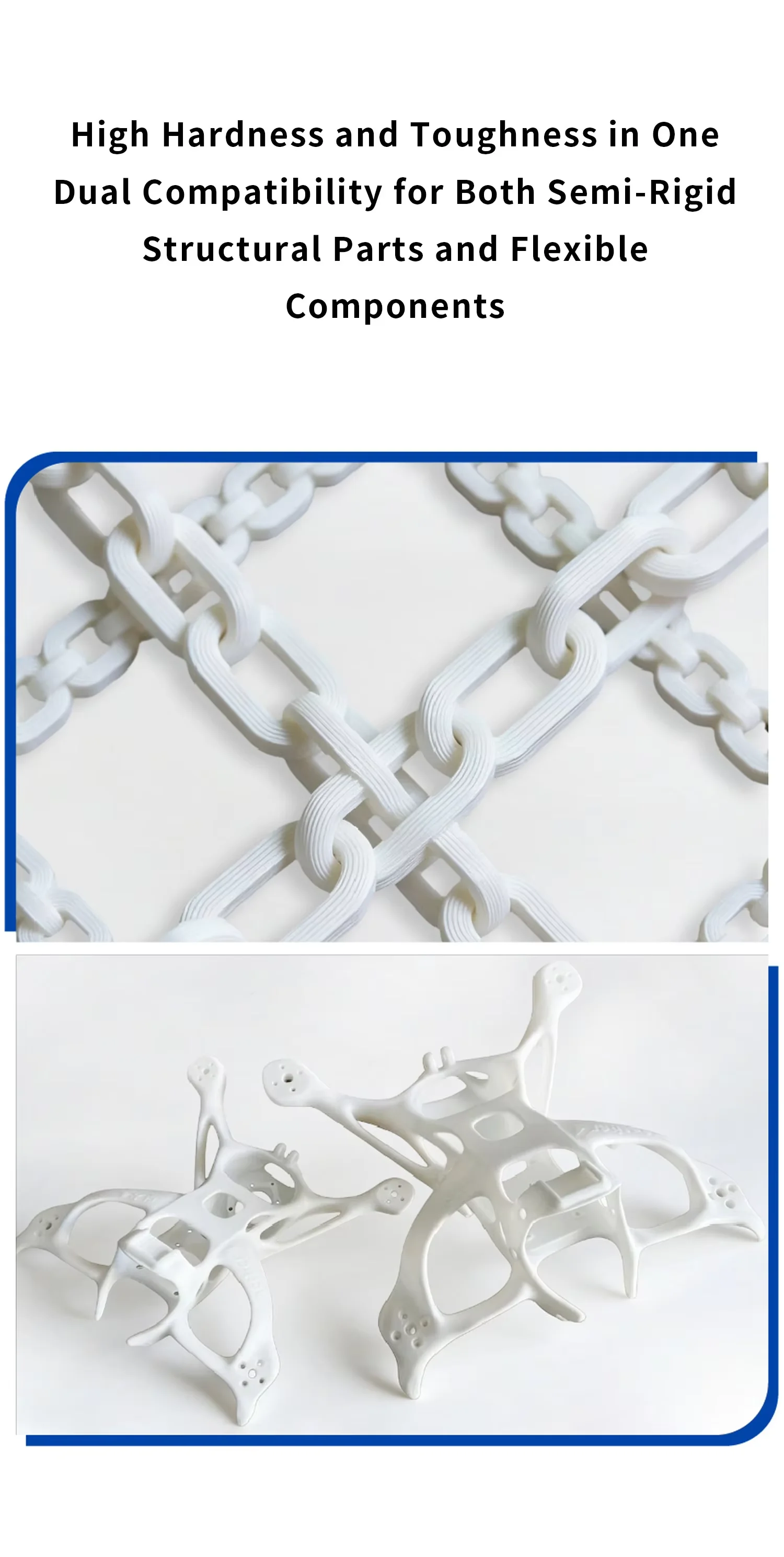 TPU 64D Filament 1.75mm 1kg, Shore 64D Flexible 3D Printing Filament High Strength Wear Resistant Semi-Rigid for Functional Part