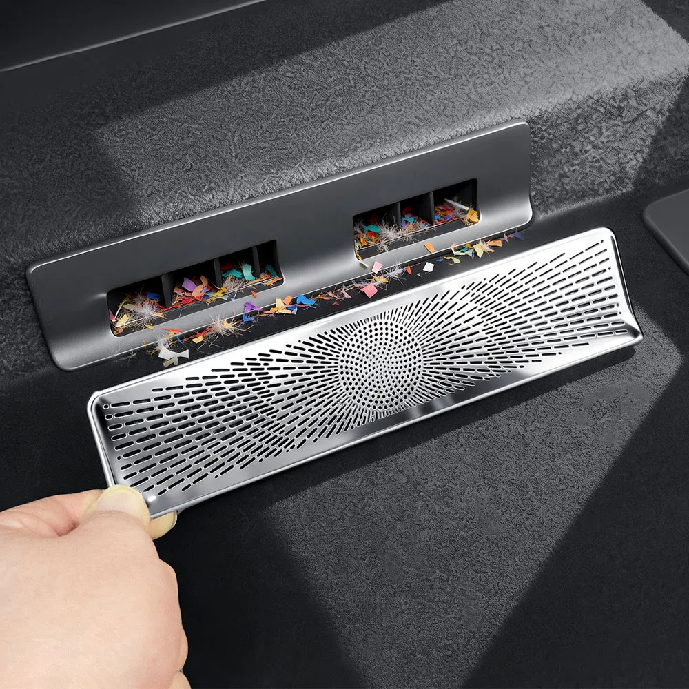 2 Pcs Protective Cover For The Air Outlet Under The Seat For BYD Great Tang Da Tang Car Accessories Stainless Steel Dust Cover