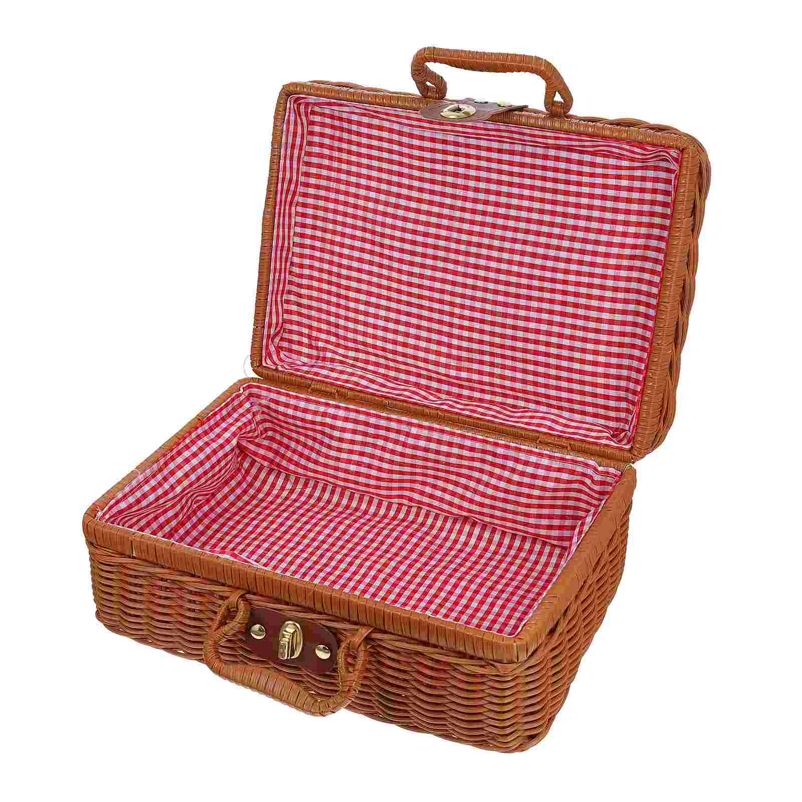 Rattan Suitcase Trunk Simulation Woven Seaweed Simulated Handwoven Storage Pp Travel