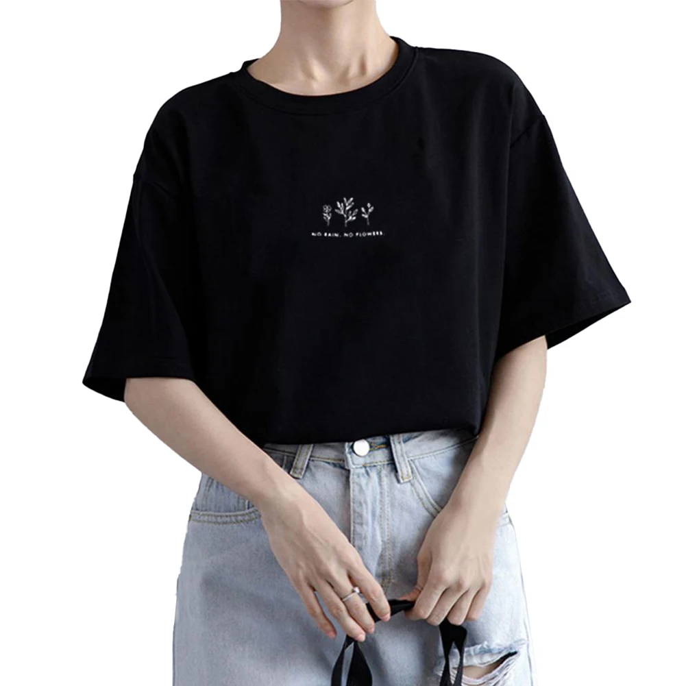 

Women Tops Solid Color Top T-shirt 1 Pc Casual Comfortable For All Seasons Loose Microelasticity Polyester Printed