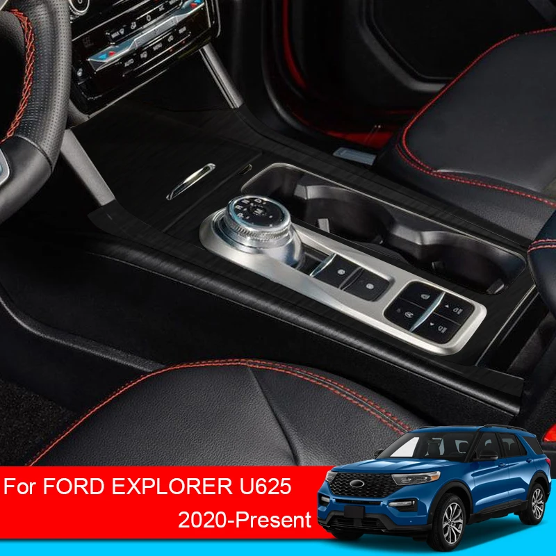 ملصق سيارة داخلي للسيارة Ford Explorer U625 2020-2025 لوحة نافذة للرفع ملصق لواصق صندوق التروس ملحقات فيلم واقية للوحة القيادة #2