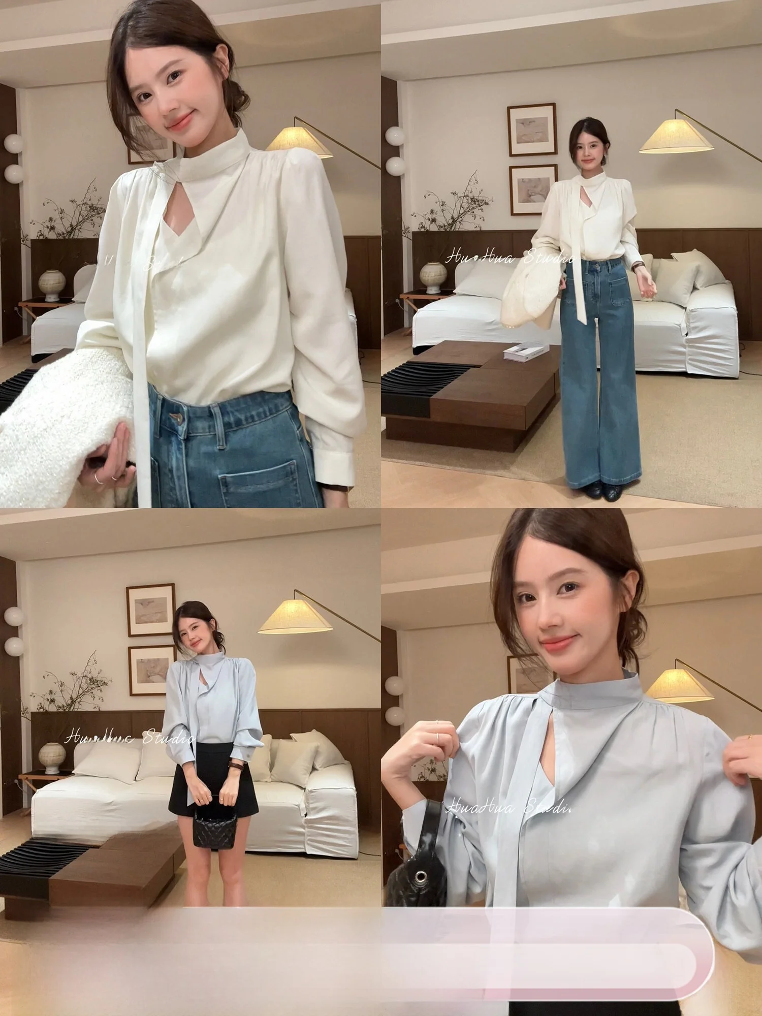 

Корейская женская повседневная рубашка свободного кроя с длинным рукавом из льняной смеси, дышащая, комфортная, с завязками на шее