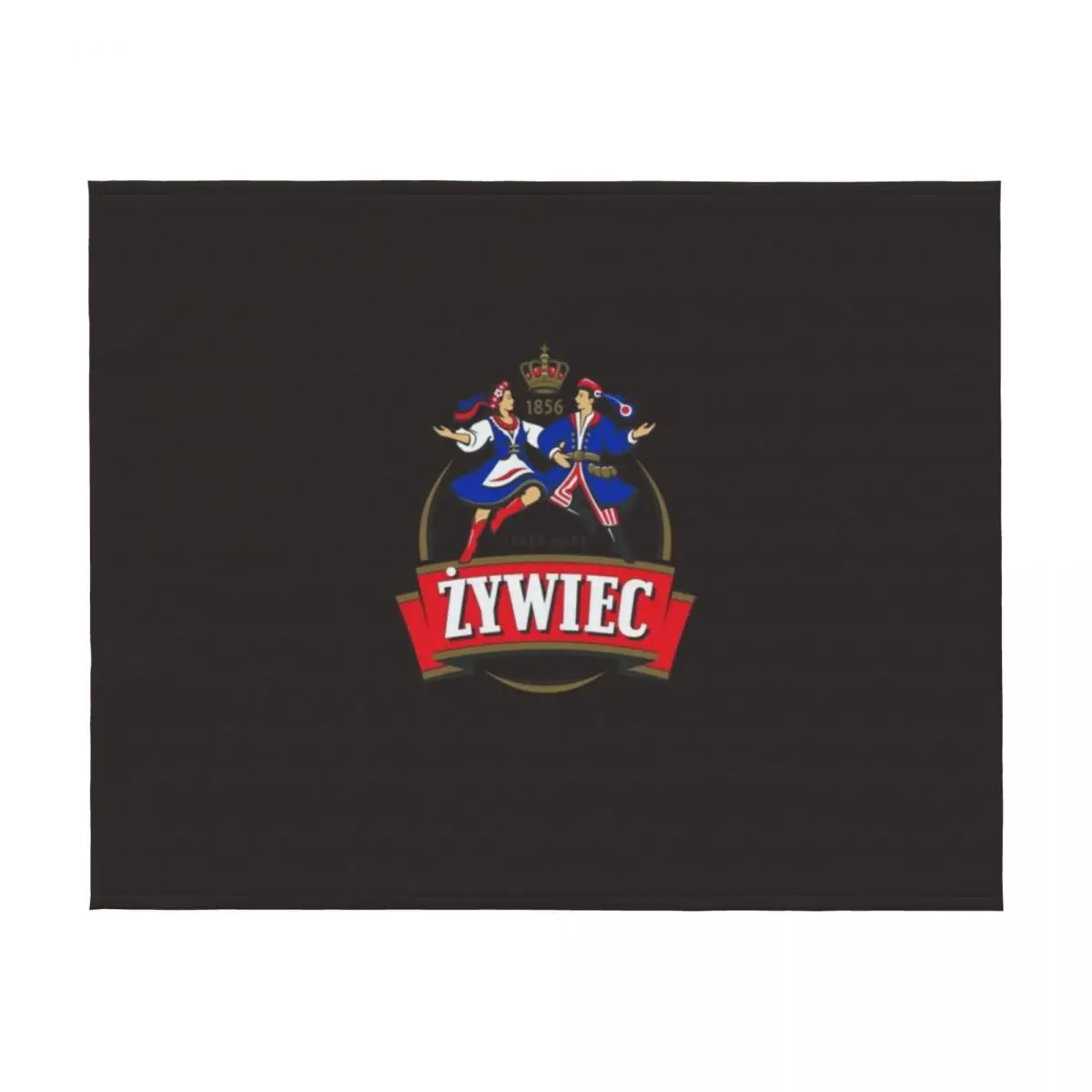 سعيد مع Zywiec 1856 بطانية رمي كلاسيكية منقوشة على الأريكة بطانيات قطيفة كبيرة وناعمة #2