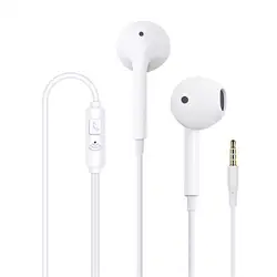 Wired Earphones With Microphone 3.5mm Earphones Plug In-Ear Headphones Music Earplugs Ergonomic Headphones for Smartphones