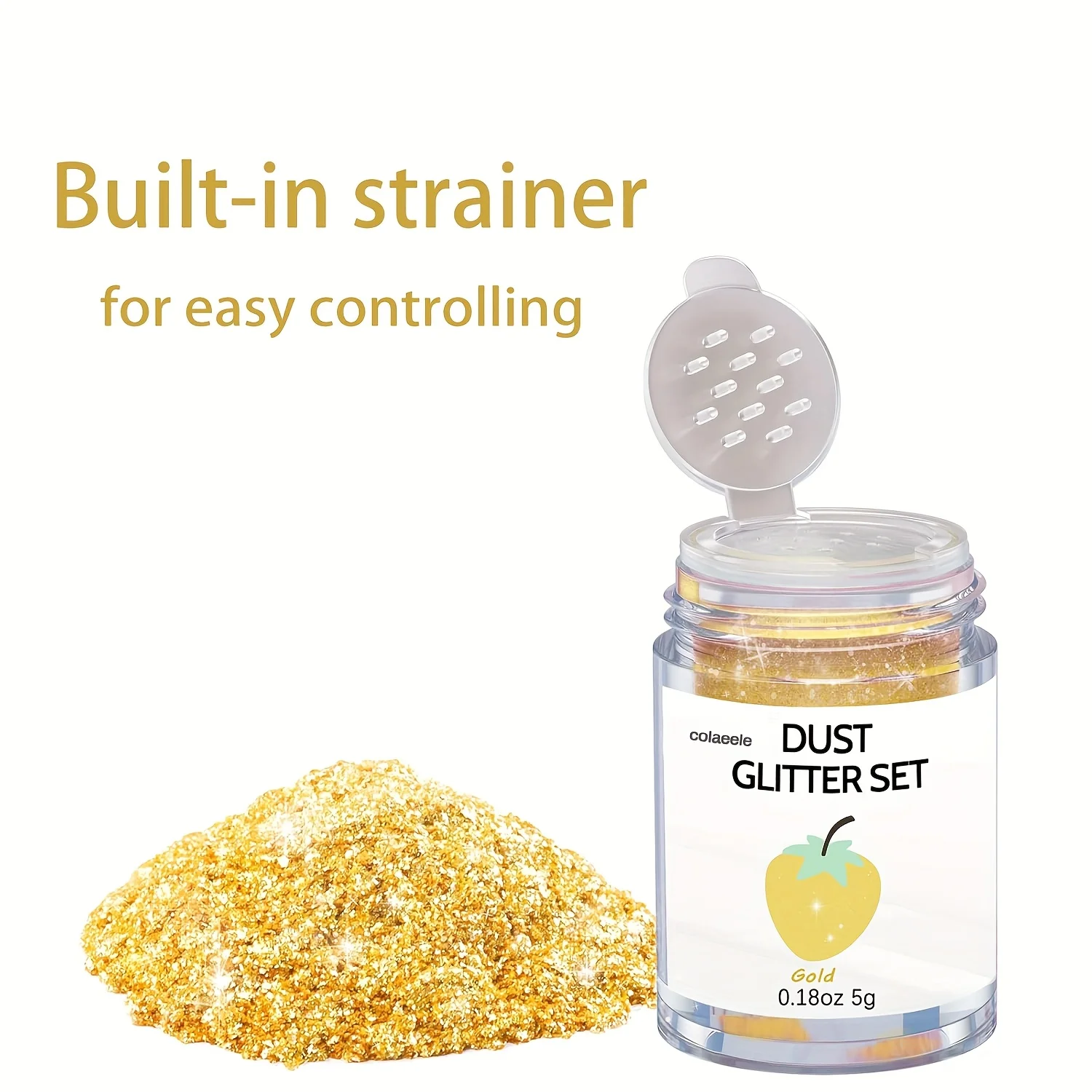 Mehrfarbiger Staubglitter, DIY-Bastelpailletten, Dekorativer Glitzerpuder für Backwaren, Geburtstagsgeschenk, Dekorativer Glitzer – Detail 2