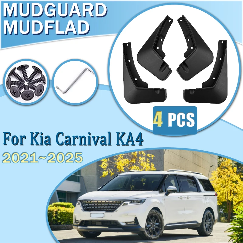 

Car Fenders For Kia Carnival KA4 2021~2025 Mudguards Splash Guards Wheels Protection Covers Wheel Protector Mudguard Accessories