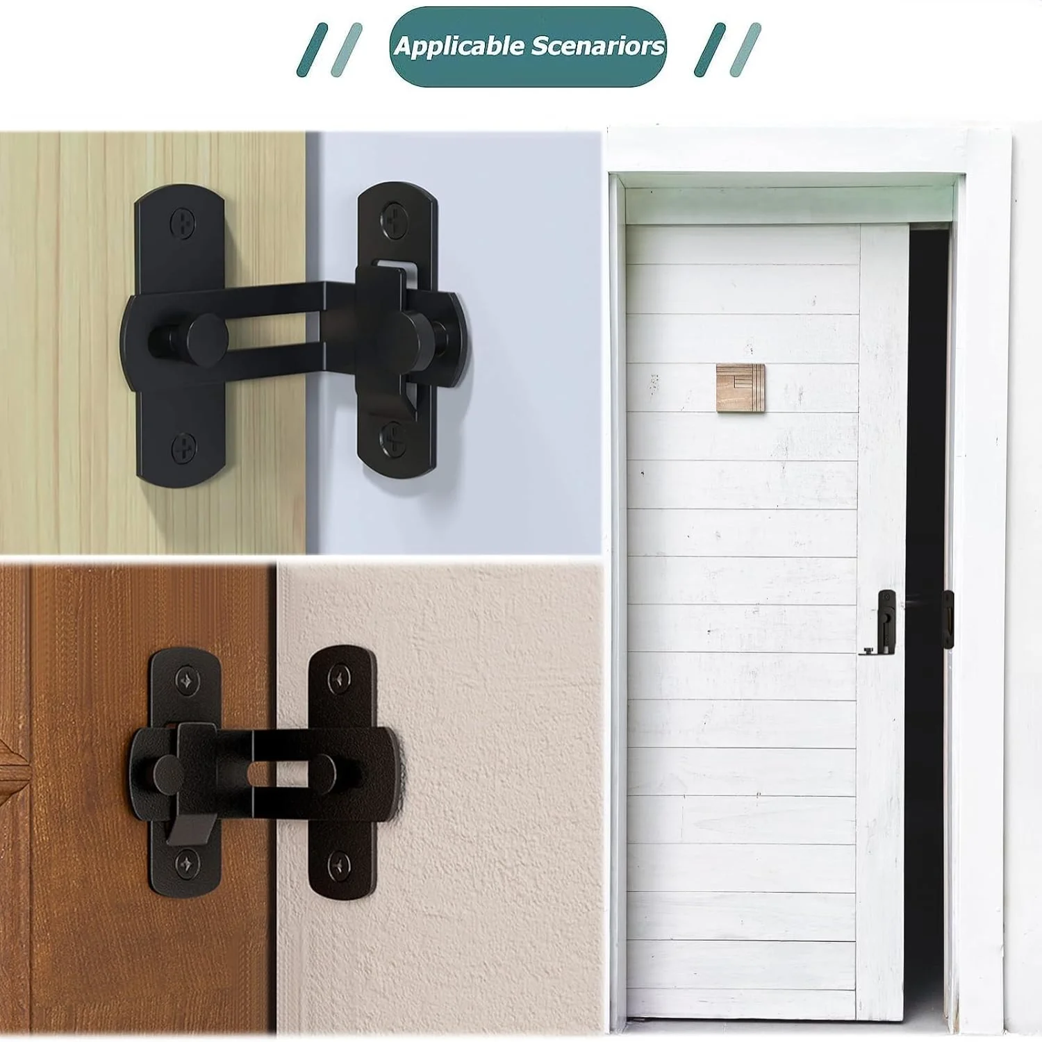 納屋ドアロック、90 右ステンレス鋼アングルドアラッチバックルドアと窓用