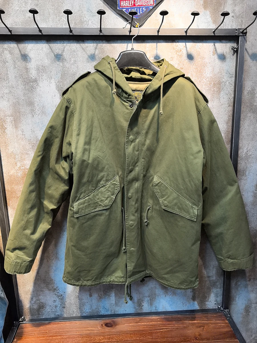 

Мужская куртка в американском ретро-стиле, средней длины, из хлопка, со съемной внутренней подкладкой, с капюшоном, рабочая одежда, верхняя одежда, теплая