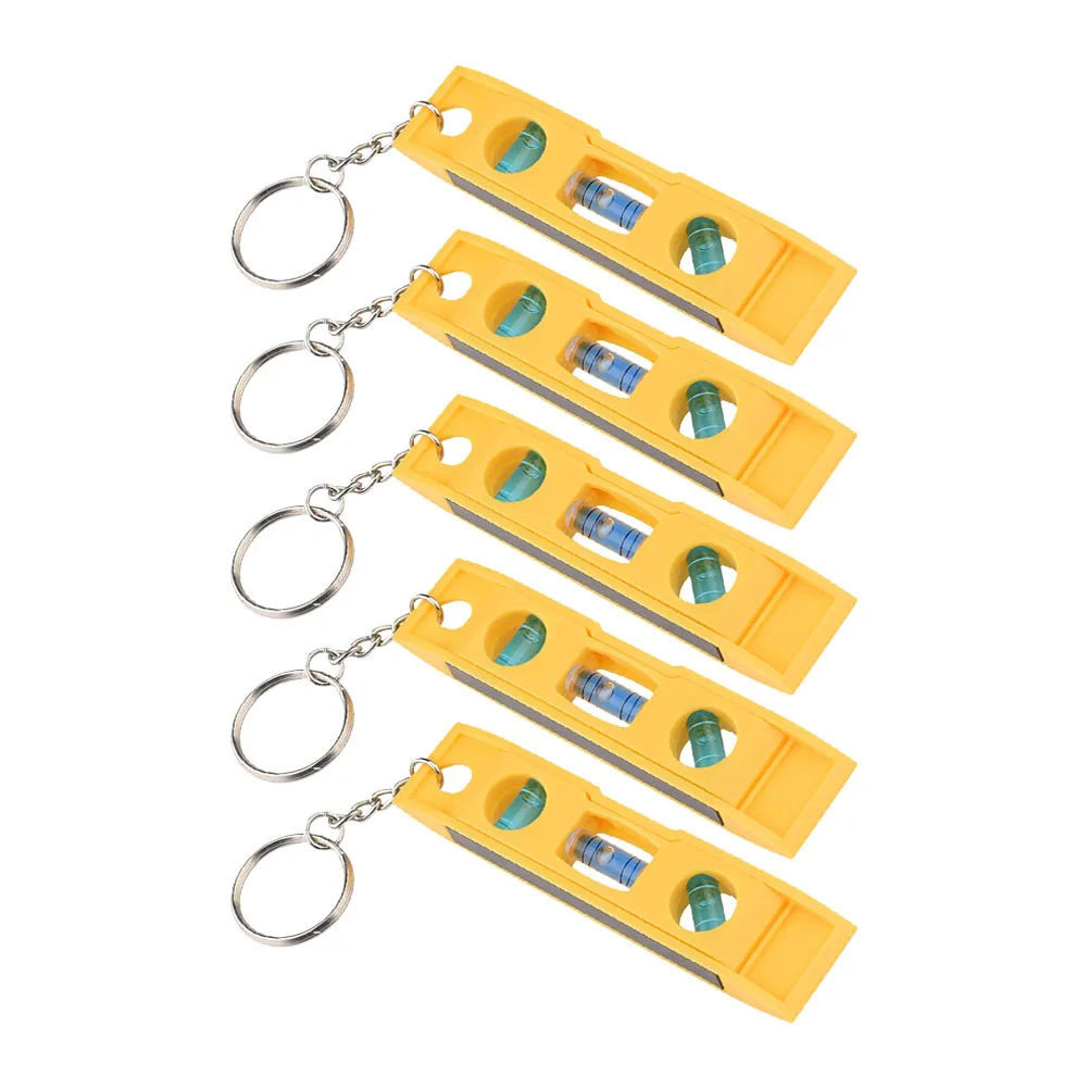 

5PCS Magnetic Level Tool with Keychain Compact and Lightweight Measuring Device for Accurate Horizontal and Vertical Alignments