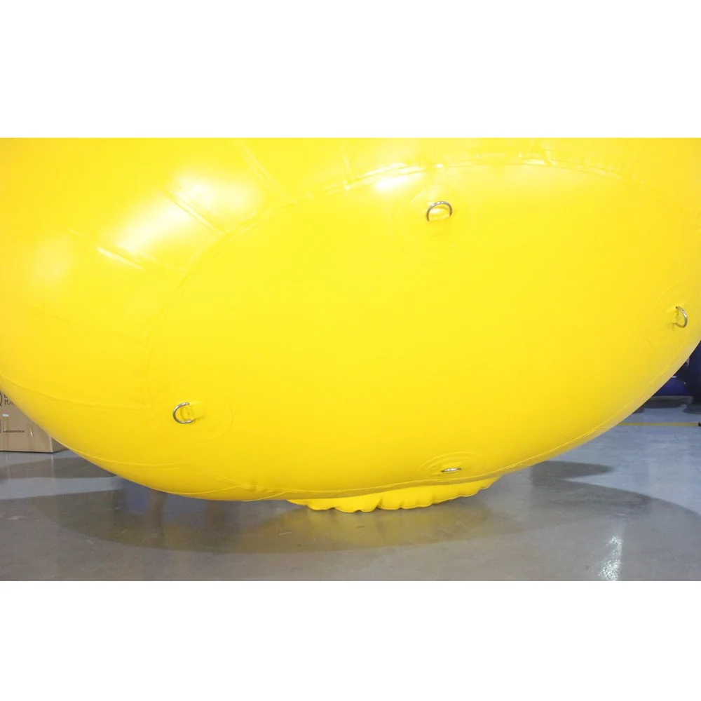 Pato amarillo inflable gigante usado en agua, juguete de dibujos animados de goma fija flotante grande, de alta calidad, 3m, para promoción