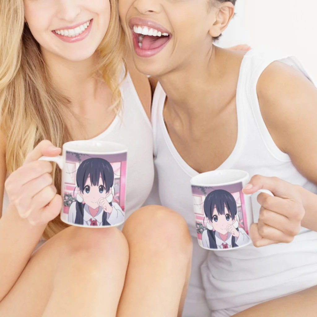 T-Tamako Market Anime Cartoon White Mug 11oz Ceramic Tea Cup Coffee Mug Friends Birthday Gift image 3