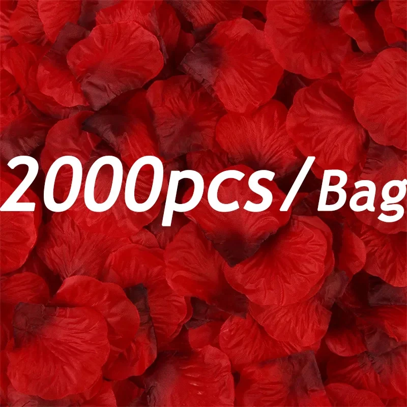 2000Pcs/bag Artificial Rose Petals Pink for Weddings Colorful Rose Red Petals of Roses For Marriage Birthday Wedding Decoration