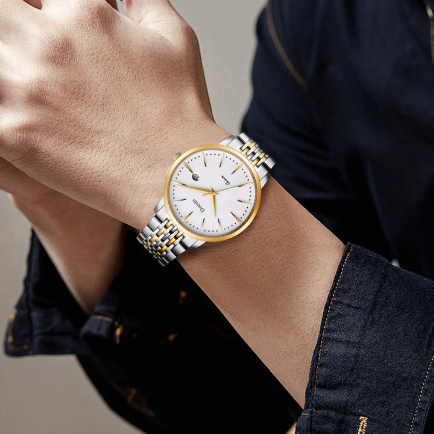 Deesio Brand Design Movimento giapponese Orologio al quarzo Impermeabile Moda Casual Business Coppia Orologi AnniversarioRegali