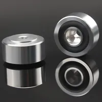 4 Pcs HIFI Speaker Spikes Stand Feet Pad Aluminum Alloy Isolation Absorb Shock Amplifier Base Feet for Speakers CD Amplifier