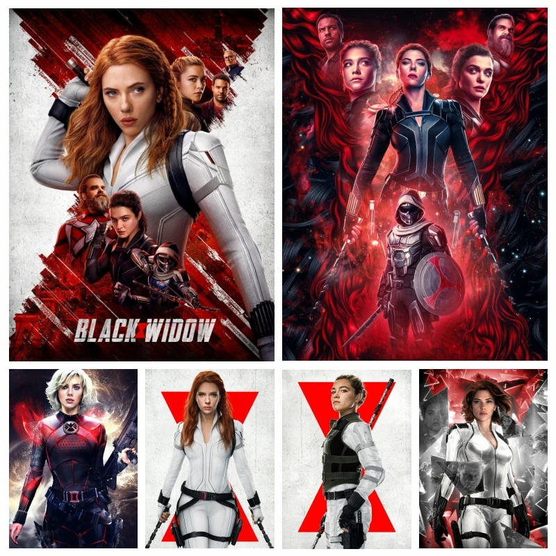 Marvel Universe Black Widow Film Diamond Painting Scarlett Rhinestone Photo Mosaic Cross Stitch Complete Kit Art Home Decor