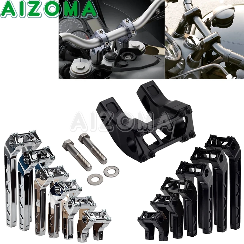 

Riser 4-14 Inch Pull Back CNC 25mm Handlebar Clamp For Harley Dyna Street Bob Softail Fat Boy Sportster Touring FLHR Road King