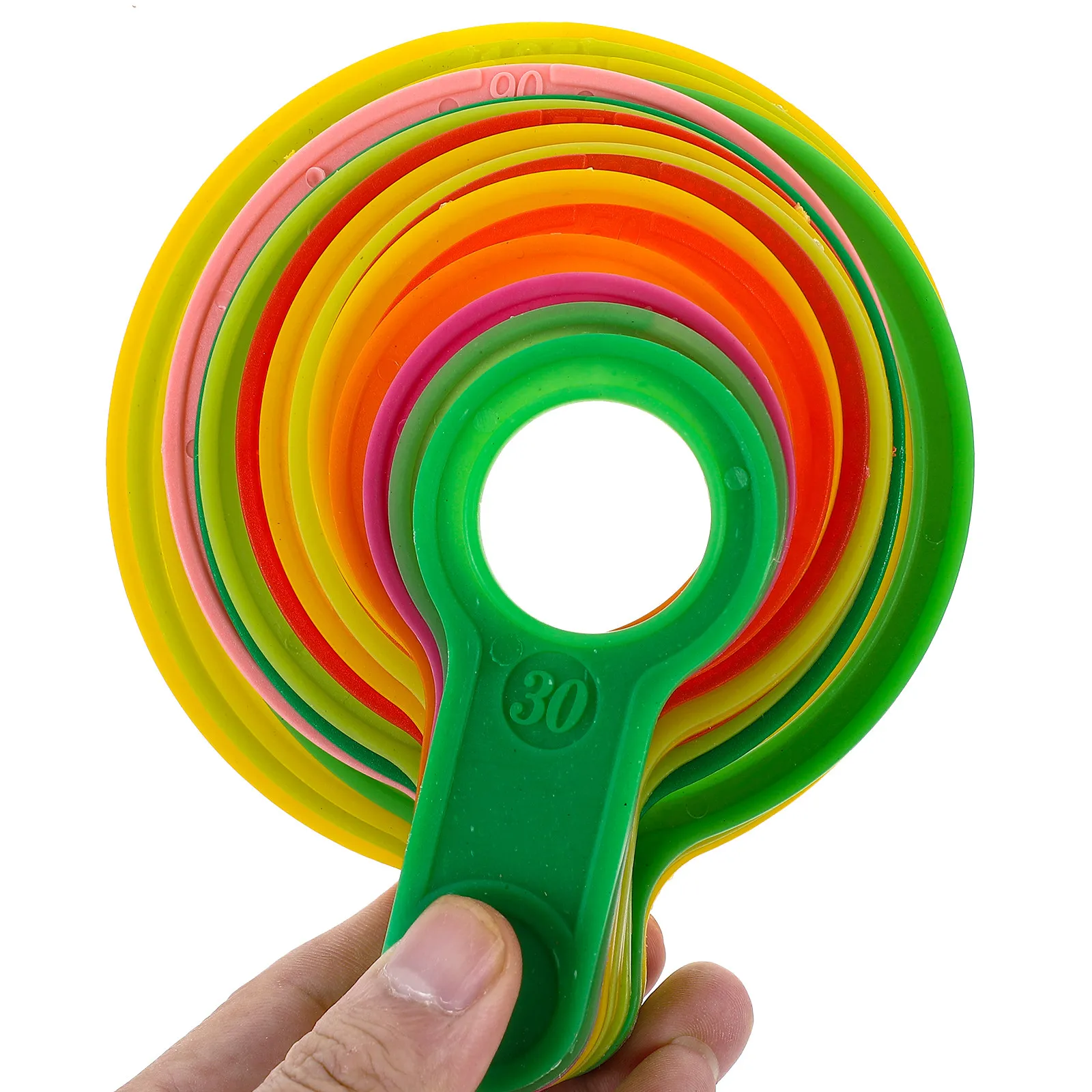 1Set Fruit Diameter Measuring Lap Portable Plastic Diameter Gauge Rings for Oranges Citrus Peaches Fruit Grading Board