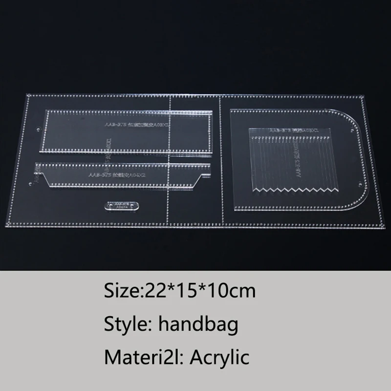 1 zestaw akrylowa moda damska torebka wzór do szycia skórzane rękodzieło szablon szablon DIY rzemiosło 22*15*10cm