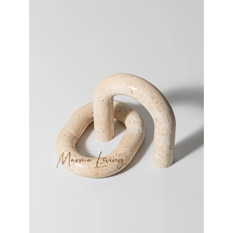 

Travertine Arch Decorative Objects for Coffee Table Natural Marble Home Decor Accents for Entrance Mantel Bookshelf