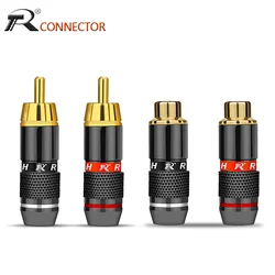 10pcs/5pairs RCA Connector Gold Plated RCA Male Plug/Female Jack Adapter for up to 6mm Cable Video Audio Wire Connectors