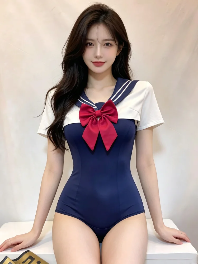 

Japanese-style Cosplay Costumes Swimsuits Sailor Uniforms Cute JK Schoolgirl-Style Two-Piece Sets High-slit Jumpsuits