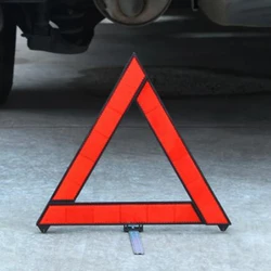 Car Triangle Reflective Tripod Emergency Breakdown Warning Reflective Sticker Safety Hazard Foldable Stop Sign