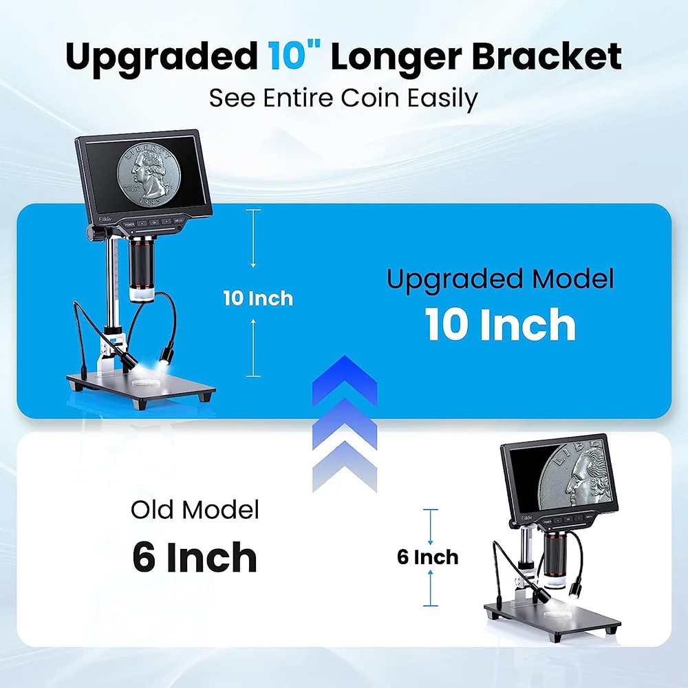Elikliv EDM201 Pro HDMI Digital Microscope with 10 Inch Stand 7\