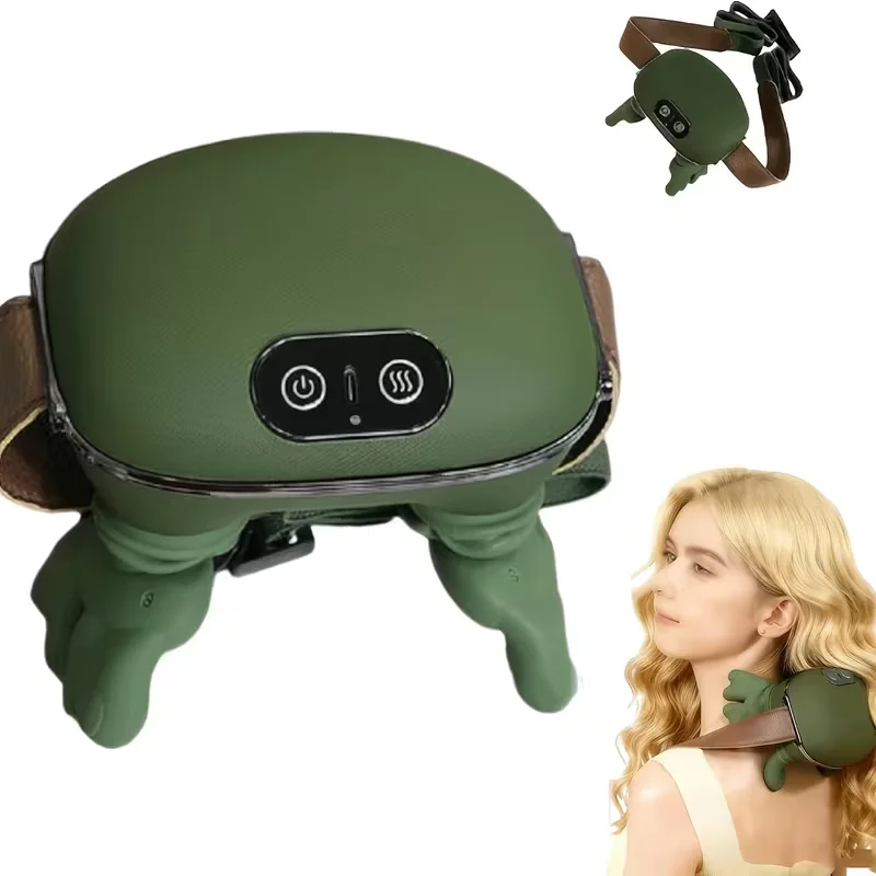 

1Pc Electric Neck Massager, Wireless Shoulder Massager with Heating Function, Palm-Sized Bionic Design, Three Levels of Intensity, Suitable for Relieving Body Muscle Pain, Holiday Gift