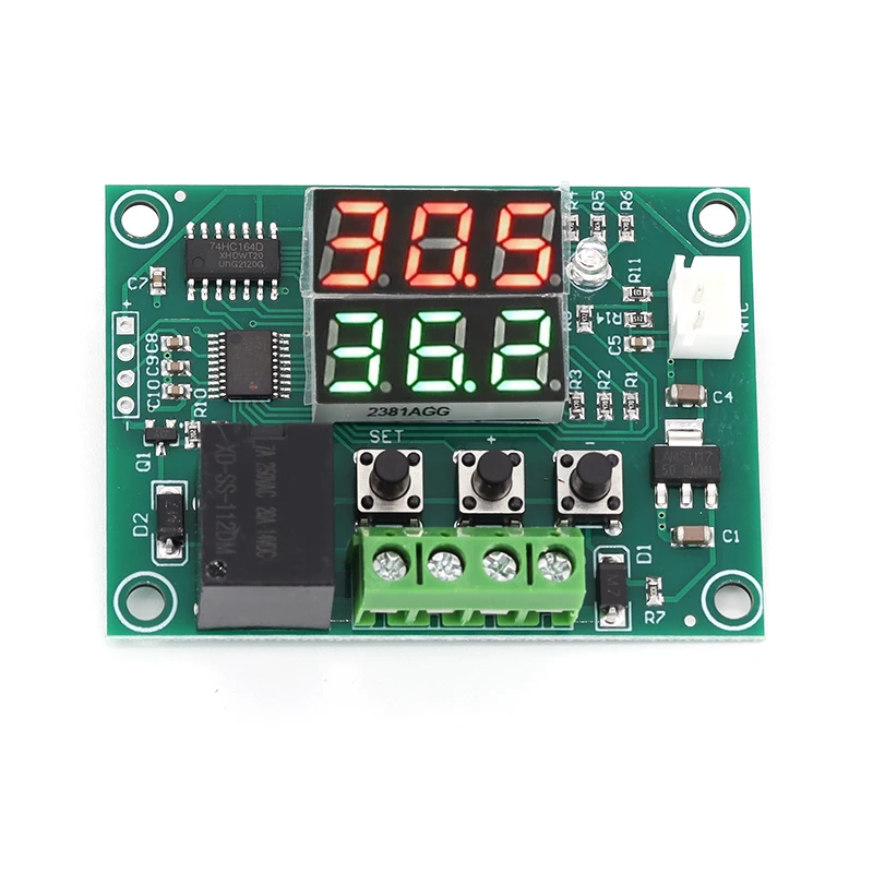 W1219 DC 12V podwójny LED cyfrowy termostat regulator temperatury regulator temperatury przełącznik sterujący moduł czujnika NTC 10K