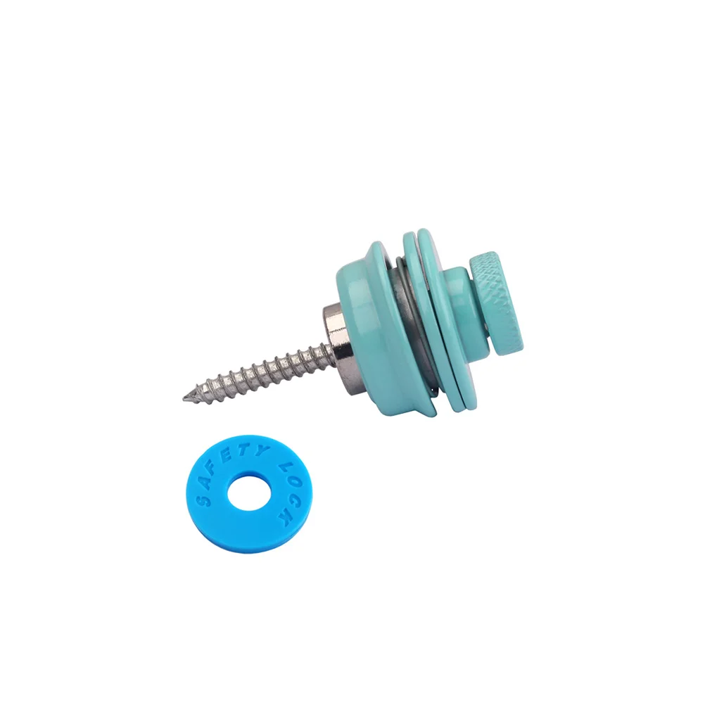 

Heavy Duty Blue Mushroom Head Guitar Strap Locks Replacement Secure Snap Buttons for Electric Guitar Bass Durable