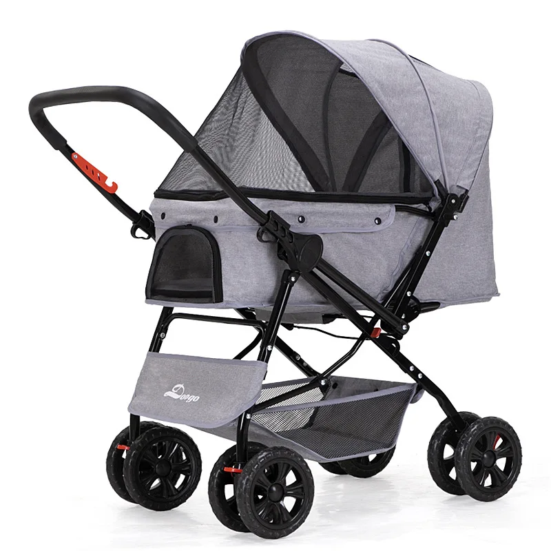 Pet Cart Dog Outdoor Cart Two-way Adjustable Dog Walking Cart Small and Medium-sized Vehicle