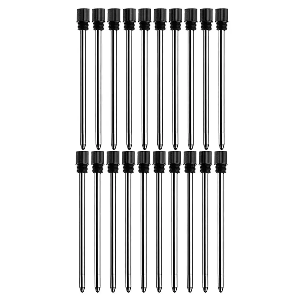 

Сменные стержни для ручек Black Ink Crystal Pen, 2,75 дюйма, стандартные стержни для шариковых ручек D1 (съемный черный колпачок), металлические стержни (упаковка 20 шт.)