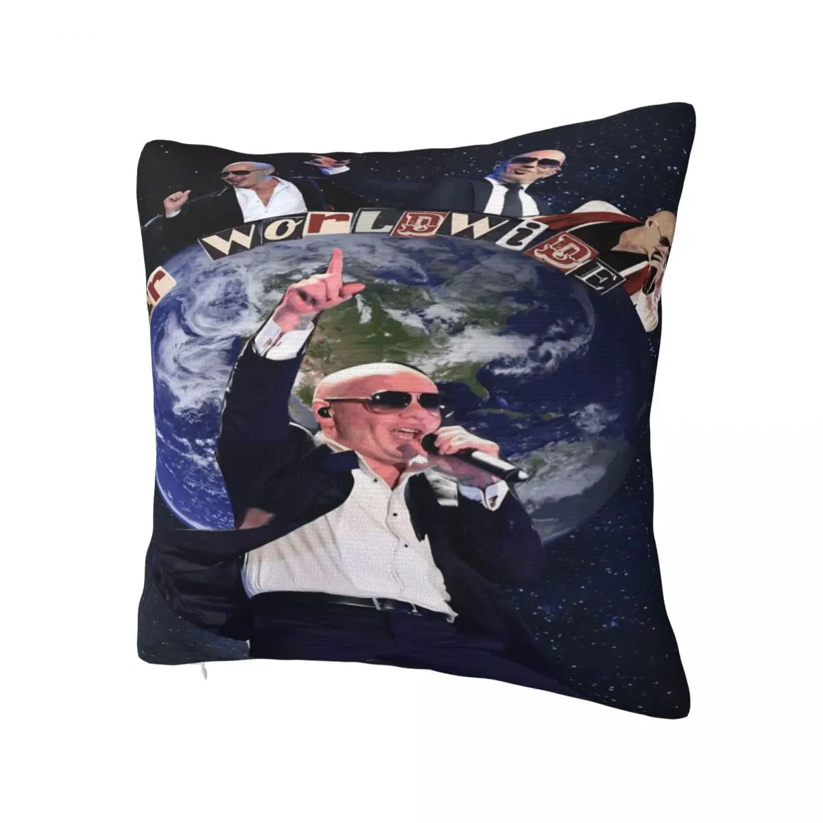 Mr Worldwide Pitbull Pillow Case Cushion Cover Soft Printed Pillow Cover Cute Funny Pillowcases For Sofa Home Decorative