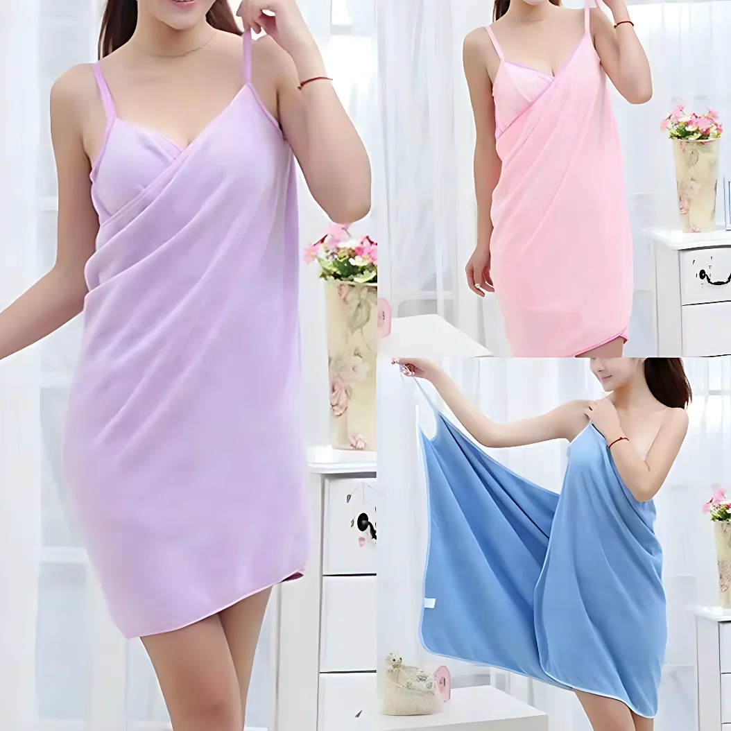 70X140cm Ladies Straps Wearable Bath TowelSuper Soft Wearable Bath TowelQuick Drying Super Absorbent Comfortable Beach Towel