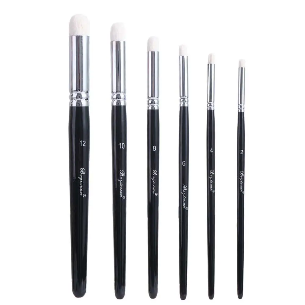 

6 Pcs Miniature Art Painting Paint Brush Set Fine Detail Micro Detailing Wood Handle Brushes Fantasy Figurines Scale Models