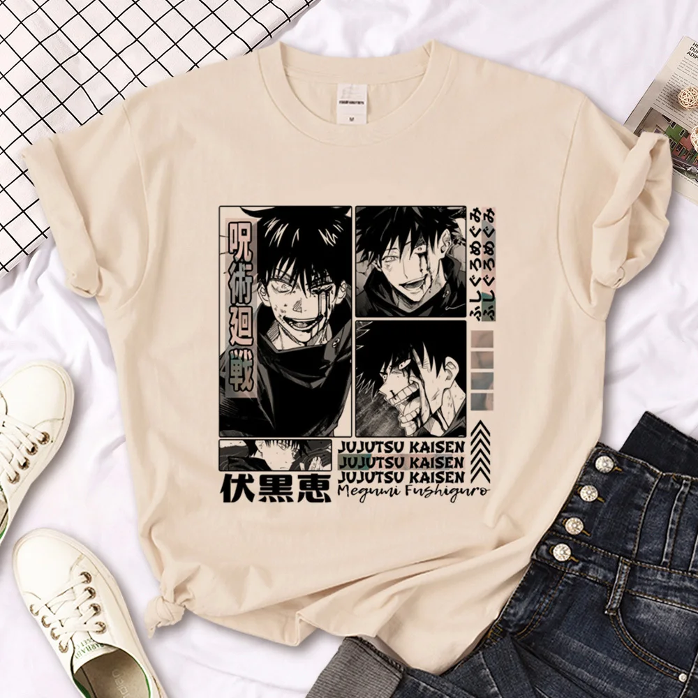 Jujutsu Kaisen Manga t shirt girl University women Colorful Vintage Y2k Psychedelic shirt streetwear Graphic anime 2000s