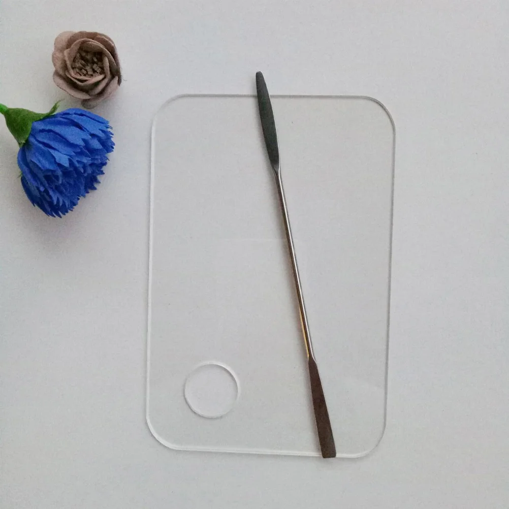 2 set di palette per trucco, set di spatole per la miscelazione di pigmenti, prevengono il contaminazione incrociata, piastre per miscelare il trucco dal design durevole